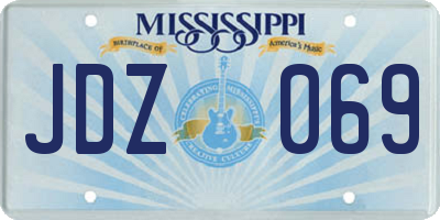 MS license plate JDZ069