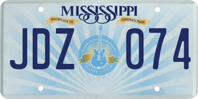 MS license plate JDZ074