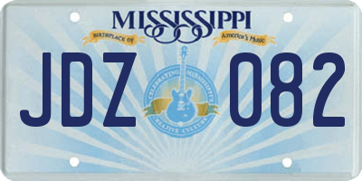MS license plate JDZ082
