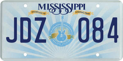 MS license plate JDZ084