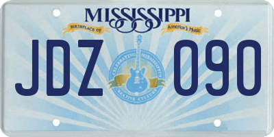 MS license plate JDZ090