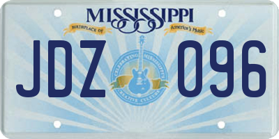 MS license plate JDZ096