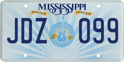 MS license plate JDZ099