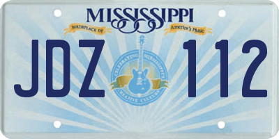 MS license plate JDZ112
