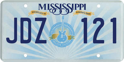 MS license plate JDZ121