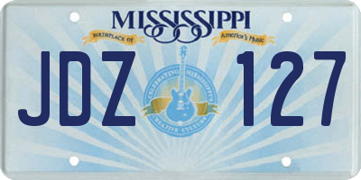 MS license plate JDZ127