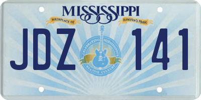 MS license plate JDZ141