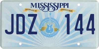 MS license plate JDZ144