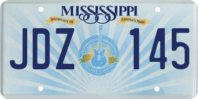 MS license plate JDZ145
