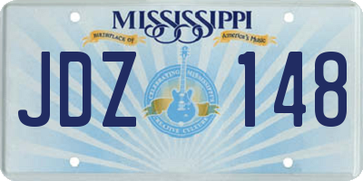 MS license plate JDZ148
