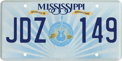 MS license plate JDZ149