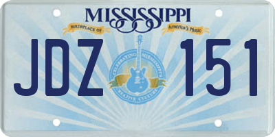 MS license plate JDZ151