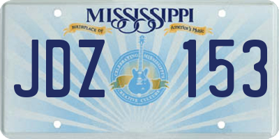 MS license plate JDZ153