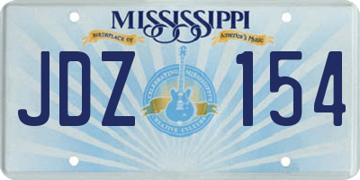 MS license plate JDZ154