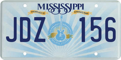 MS license plate JDZ156