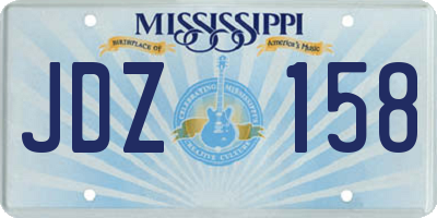 MS license plate JDZ158