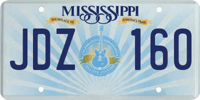 MS license plate JDZ160