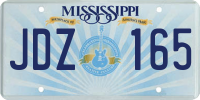 MS license plate JDZ165