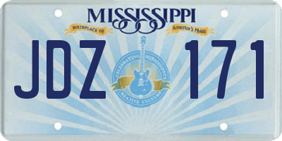 MS license plate JDZ171