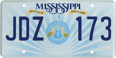 MS license plate JDZ173