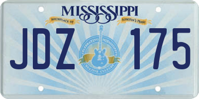 MS license plate JDZ175