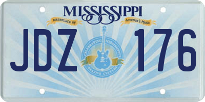 MS license plate JDZ176