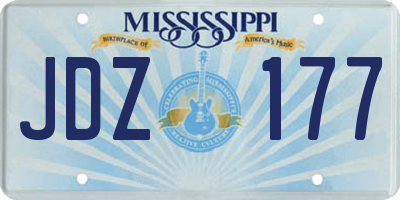MS license plate JDZ177