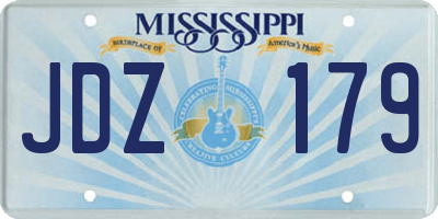 MS license plate JDZ179