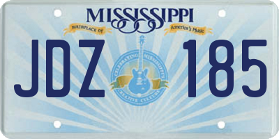 MS license plate JDZ185