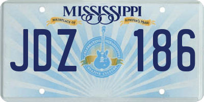 MS license plate JDZ186