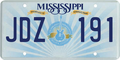 MS license plate JDZ191