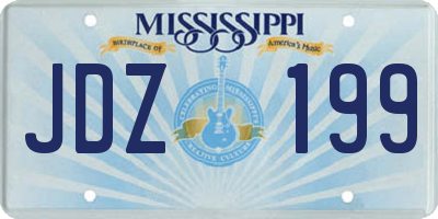 MS license plate JDZ199