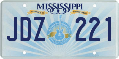 MS license plate JDZ221