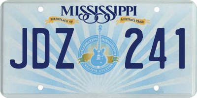 MS license plate JDZ241