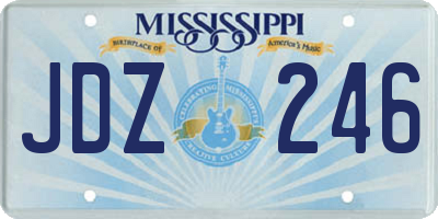 MS license plate JDZ246
