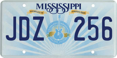 MS license plate JDZ256