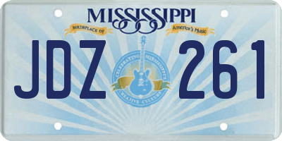 MS license plate JDZ261