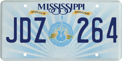 MS license plate JDZ264