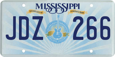 MS license plate JDZ266
