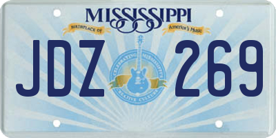 MS license plate JDZ269