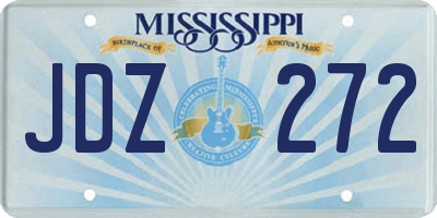 MS license plate JDZ272