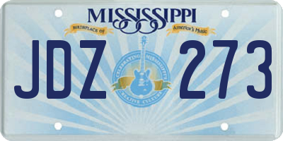 MS license plate JDZ273