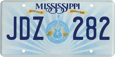 MS license plate JDZ282