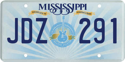 MS license plate JDZ291