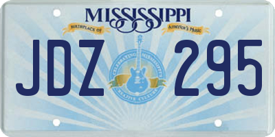 MS license plate JDZ295