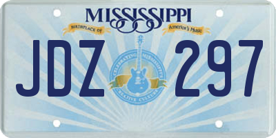 MS license plate JDZ297