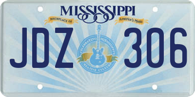 MS license plate JDZ306