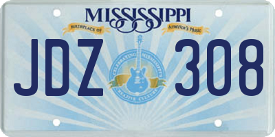 MS license plate JDZ308