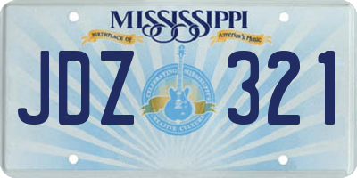 MS license plate JDZ321