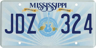 MS license plate JDZ324